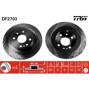DF2703 Тормозной диск TRW - Top1autovaruosad
