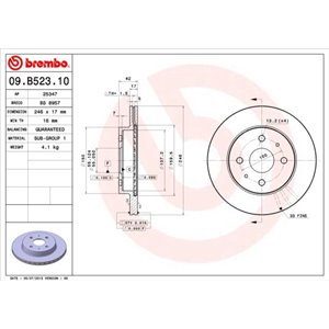 09.B523.10 Jarrulevy BREMBO - Top1autovaruosad