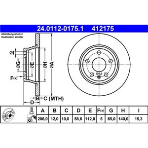 24.0112-0175.1 Тормозной диск ATE - Top1autovaruosad