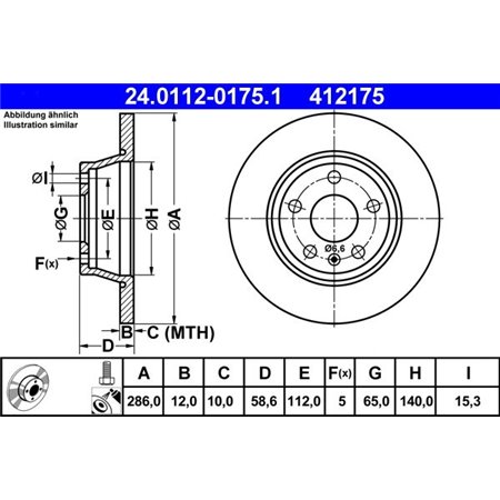 24.0112-0175.1 Brake Disc ATE