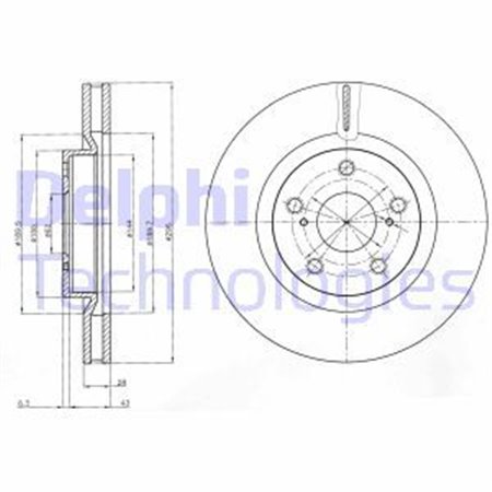 BG4114C Тормозной диск DELPHI