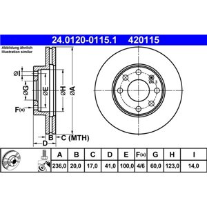 24.0120-0115.1 Тормозной диск ATE - Top1autovaruosad