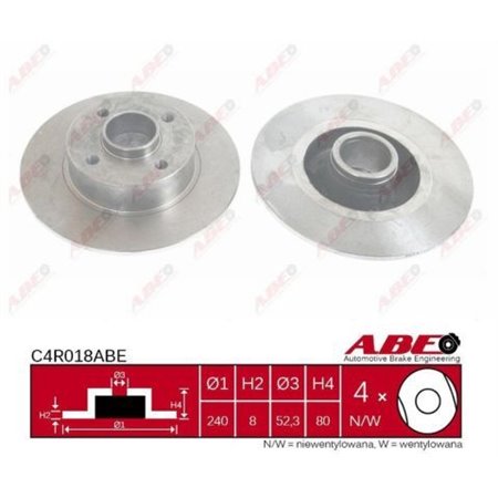 C4R018ABE  Brake disc ABE 