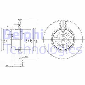 BG3043 Тормозной диск DELPHI     