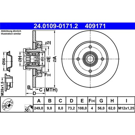 24.0109-0171.2 Brake Disc ATE