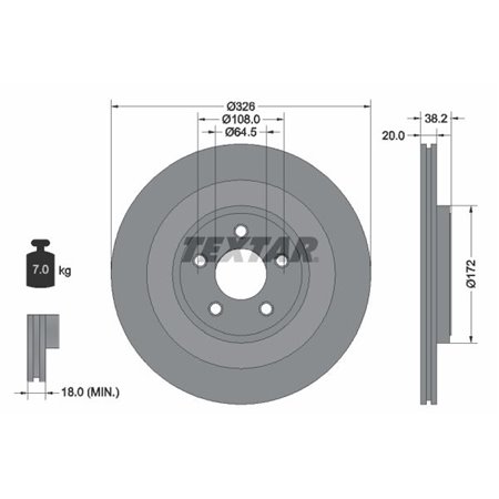 92178005 Brake Disc TEXTAR