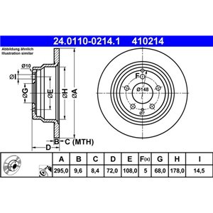 24.0110-0214.1  Brake disc ATE 