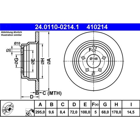 24.0110-0214.1 Тормозной диск ATE