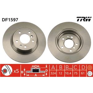 DF1597 Brake Disc TRW - Top1autovaruosad