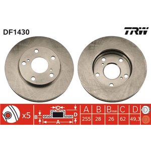 DF1430  Brake disc TRW  - Top1autovaruosad