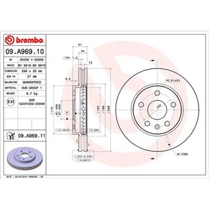 09.A969.11 Тормозной диск BREMBO    09.A969.10 