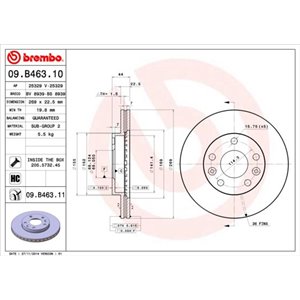 09.B463.11  Piduriketas BREMBO 