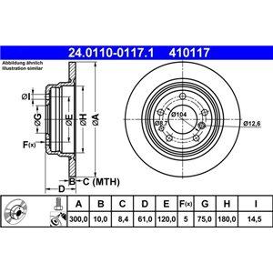 24.0110-0117.1  Brake disc ATE 