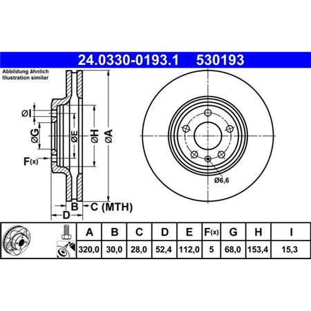 24.0330-0193.1 Brake Disc ATE