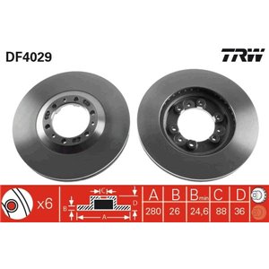 DF4029 Brake Disc TRW - Top1autovaruosad