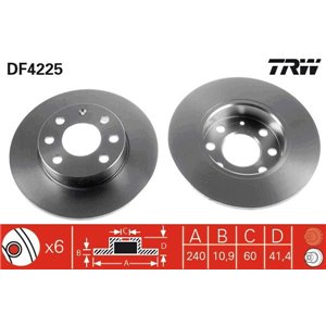 DF4225 Brake Disc TRW - Top1autovaruosad