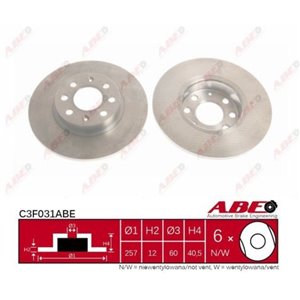 C3F031ABE Тормозной диск ABE - Top1autovaruosad