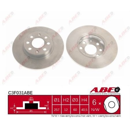 C3F031ABE  Brake disc ABE 