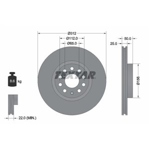 92120505 Тормозной диск TEXTAR - Top1autovaruosad