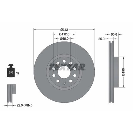 92120505 Brake Disc TEXTAR