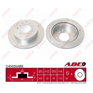C45026ABE  Brake disc ABE 