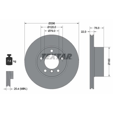 92075005 Brake Disc TEXTAR