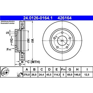 24.0126-0164.1 Тормозной диск ATE - Top1autovaruosad