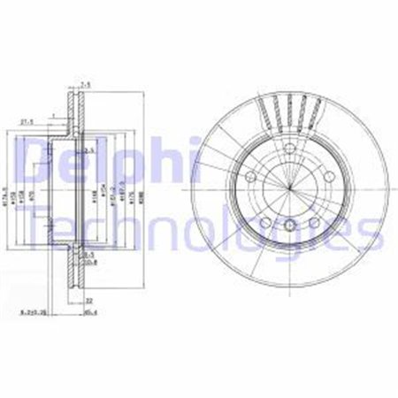 BG2623C Bromsskiva DELPHI