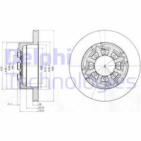 BG4171 Brake Disc DELPHI