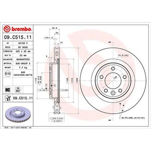 09.C515.11 Brake Disc BREMBO - Top1autovaruosad