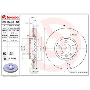 09.B498.11 Piduriketas BREMBO - Top1autovaruosad