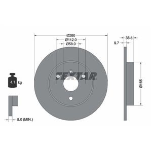 92155503 Тормозной диск TEXTAR - Top1autovaruosad