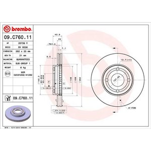 09.C760.11 Jarrulevy BREMBO - Top1autovaruosad