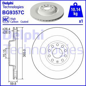 BG9357C Тормозной диск DELPHI - Top1autovaruosad