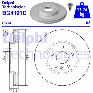 BG4191C Тормозной диск DELPHI     