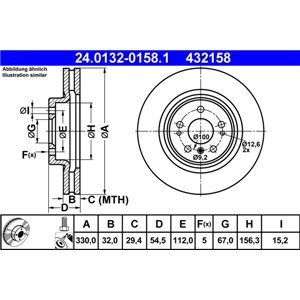 24.0132-0158.1 Тормозной диск ATE     