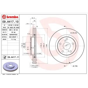 09.A417.11 Тормозной диск BREMBO     