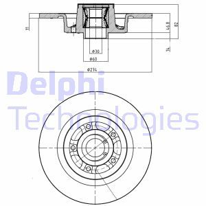 BG9026RS  Brake disc with bearing DELPHI 