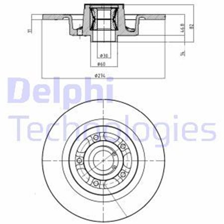 BG9026RS Bromsskiva DELPHI