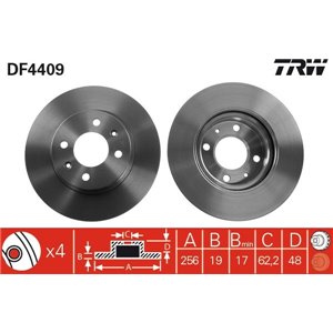 DF4409 Brake Disc TRW - Top1autovaruosad