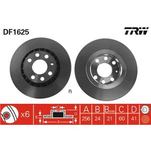 DF1625 Brake Disc TRW - Top1autovaruosad