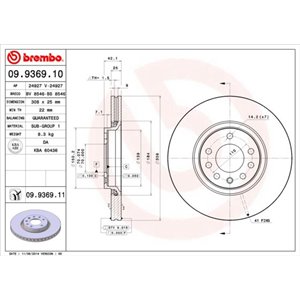 09.9369.11 Jarrulevy BREMBO - Top1autovaruosad