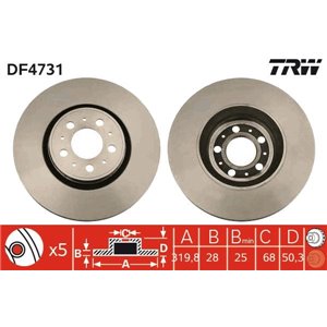 DF4731 Brake Disc TRW - Top1autovaruosad