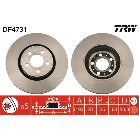DF4731 Тормозной диск TRW