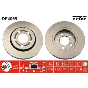 DF4065  Brake disc TRW 