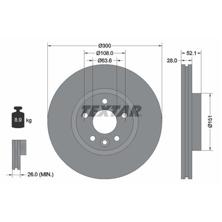 92196903 Brake Disc TEXTAR