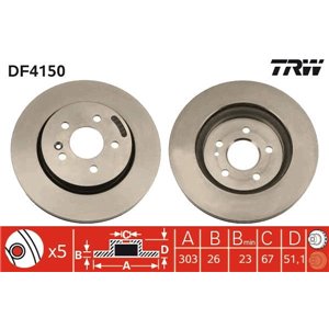 DF4150 Тормозной диск TRW - Top1autovaruosad