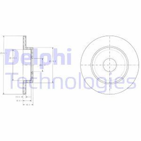 BG3761 Brake Disc DELPHI