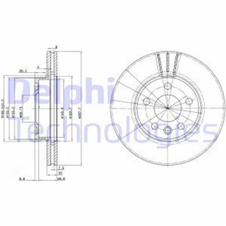 BG3025 Тормозной диск DELPHI