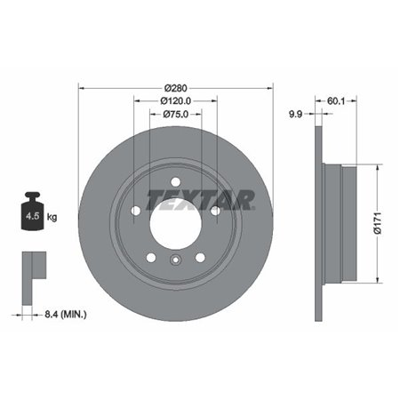 92055703 Brake Disc TEXTAR